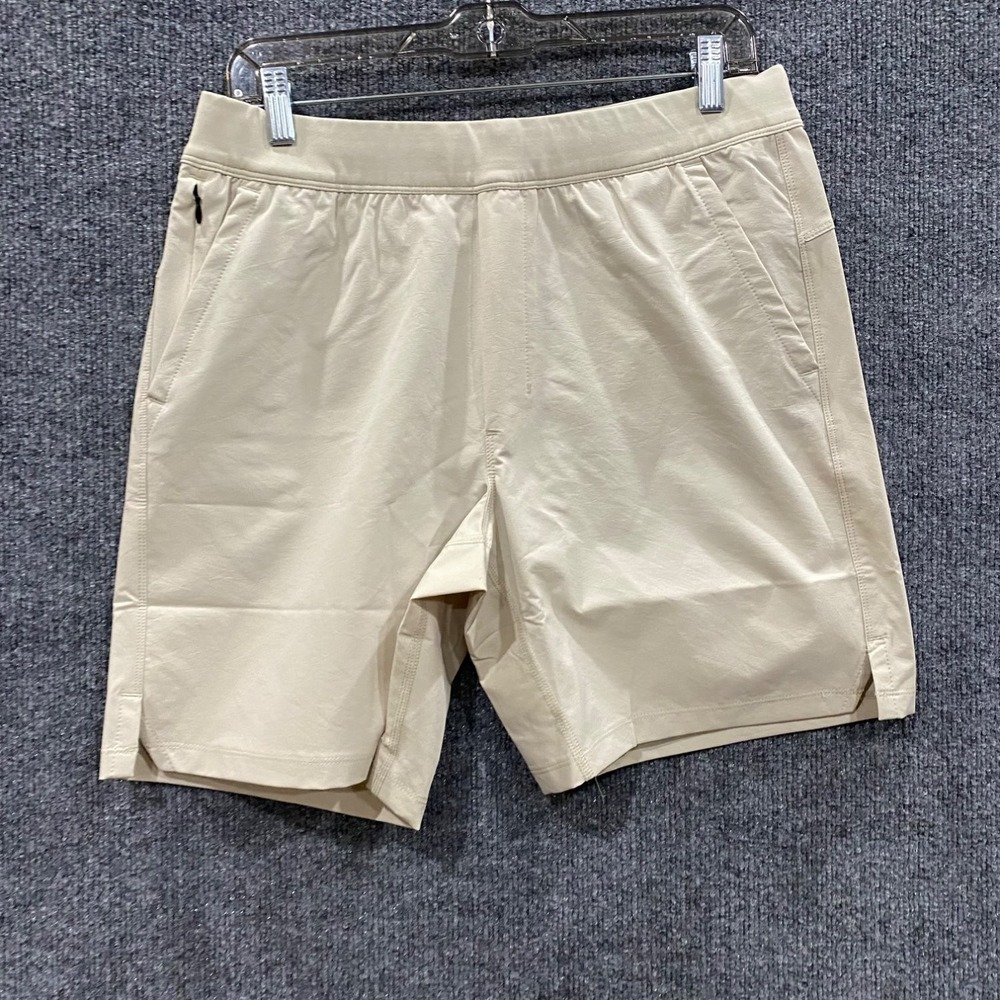 Public Rec Flex Short Mens 32 Beige Sand Water Resistant Stretch Athletic Shorts